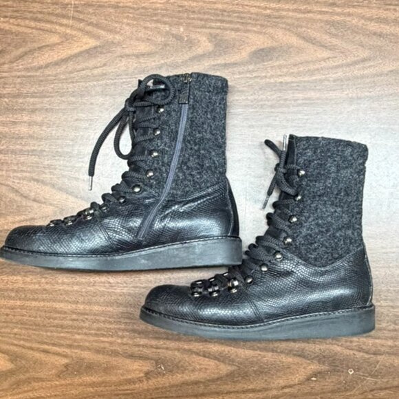 ALBERTO FERMANI Wool/Leather Boots - Size 36.5 - us 6.5 - Picture 2 of 7